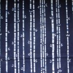 natural artisanal hand dyed blue and white indigo cotton fabric textile bamboo pattern