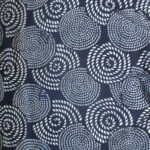 natural artisanal hand dyed blue and white indigo cotton fabric textile geometric nautical rope pattern