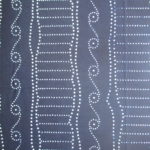 natural artisanal hand dyed blue and white indigo cotton fabric textile geometric traditional tribal ethnic pattern