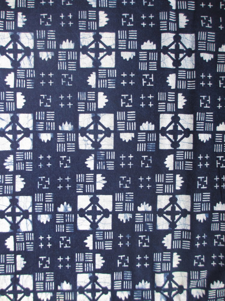 Fields pattern. Lan Yin Hua Bu Indigo. Fields pattern