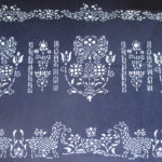 natural artisanal hand dyed blue and white indigo cotton fabric textile traditional ethnic pattern