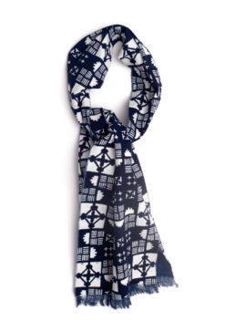 cravat cotton mens accessories indigo hand made