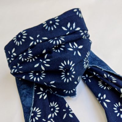 natural indigo dyed cotton hand made scarf