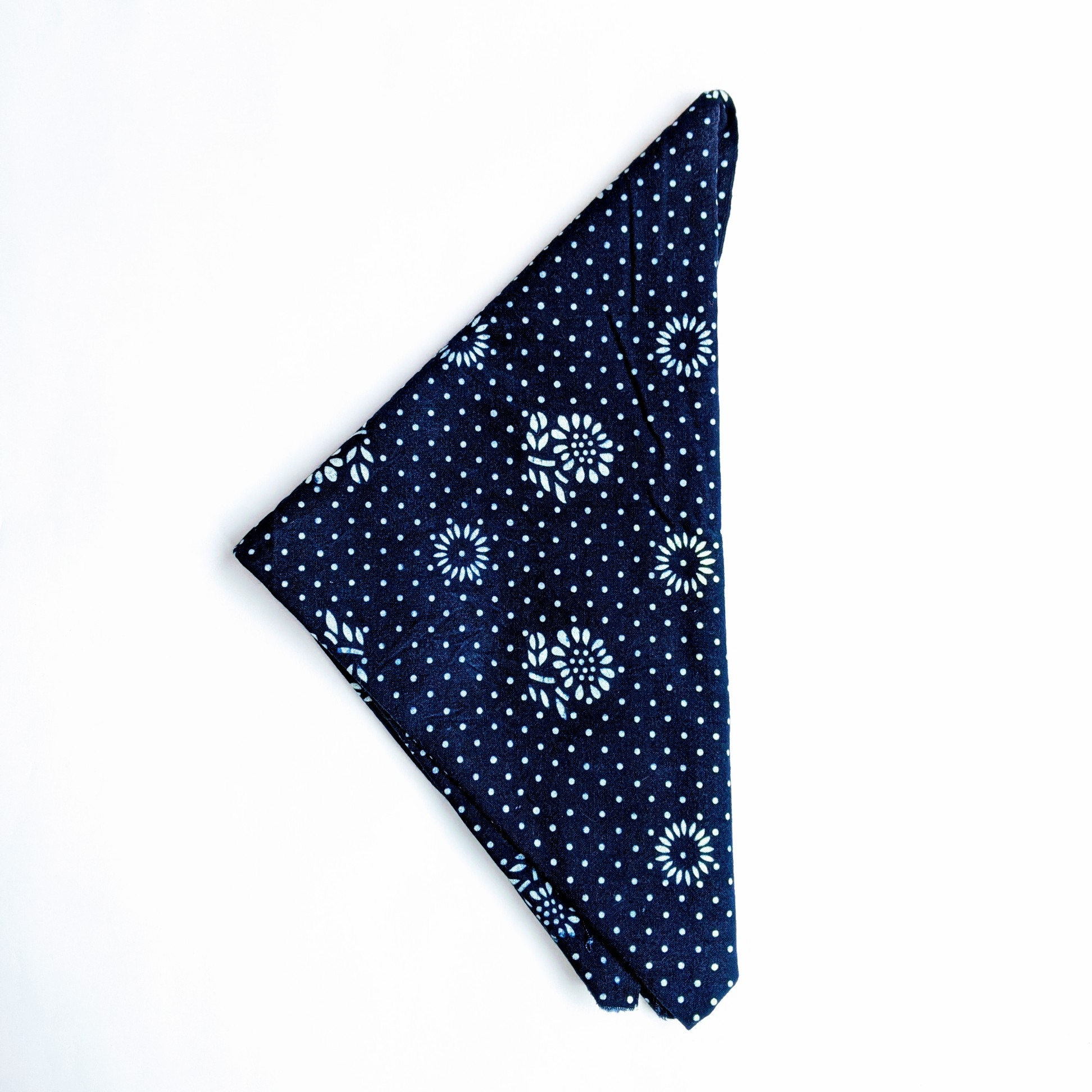 natural indigo plant dye cotton bandana scarf