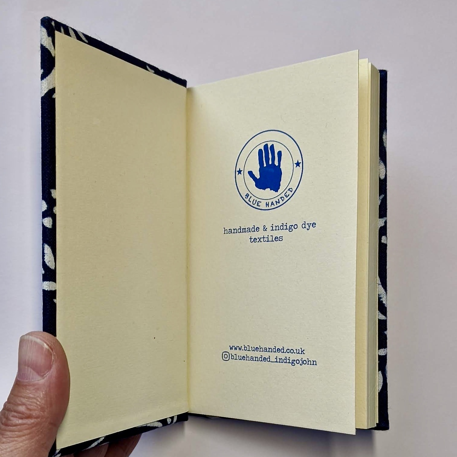A6 Journal recycled paper and natural indigo dyed cotton covering
