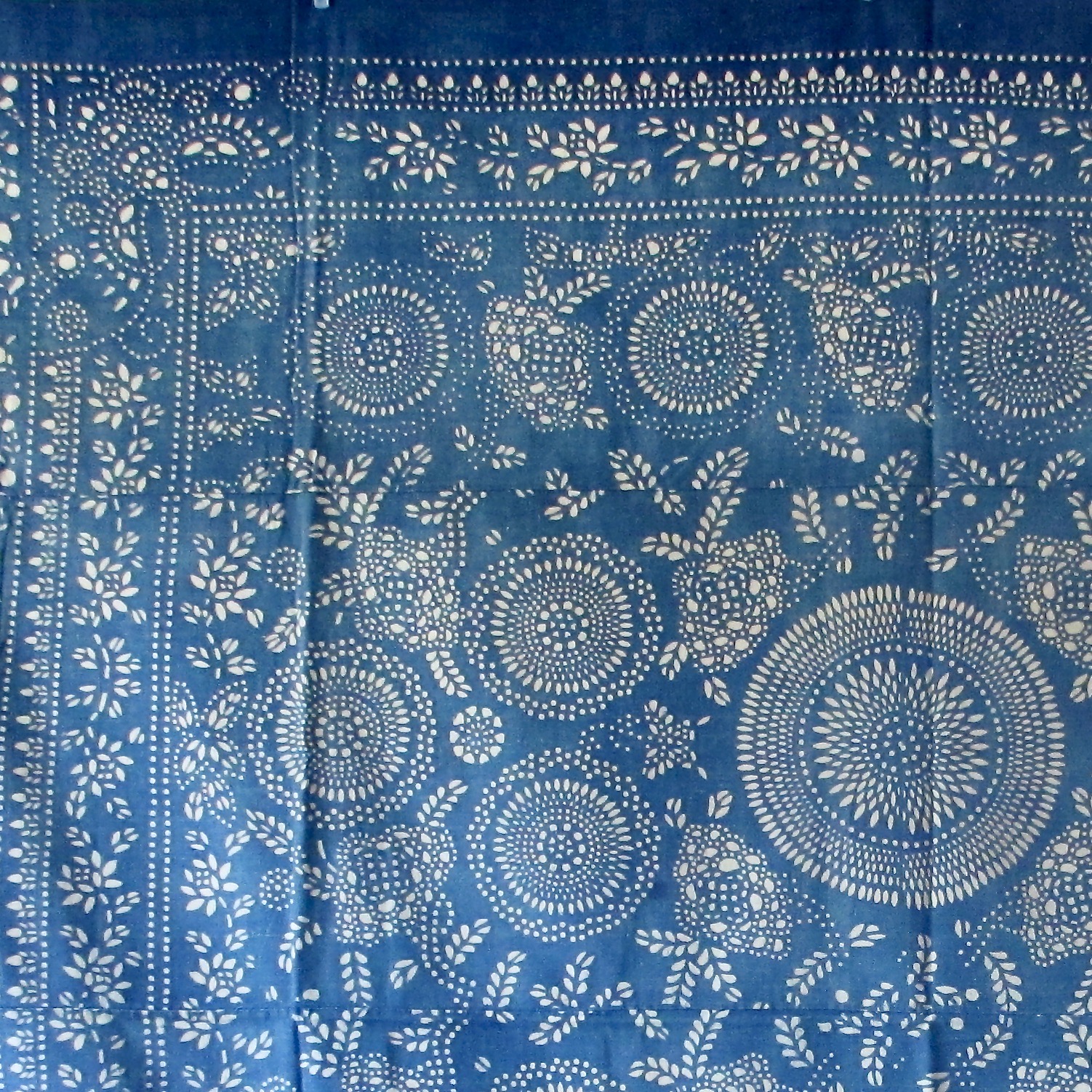 antique indigo katazome cloth